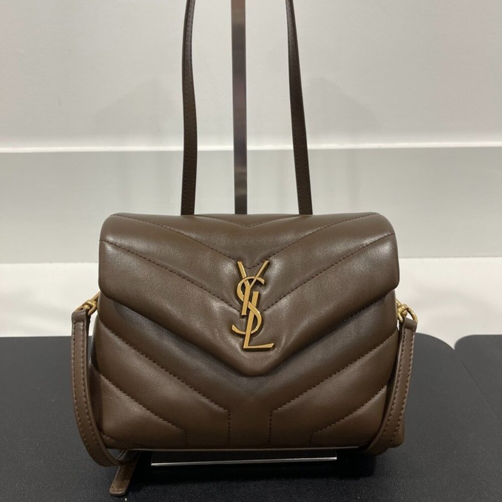 YSL Saint Laurent Quilted Leather Toy Loulou Crossbody Bag (JB1072)